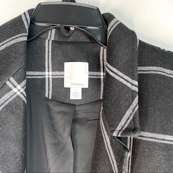 Halogen Plaid Long Vest Black and White NWT - Picture 3 of 4